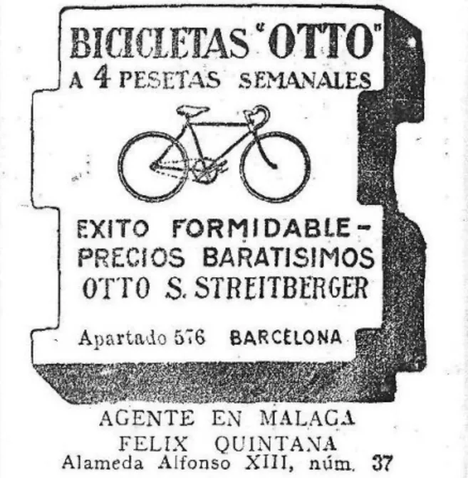 Clic para ampliar fotografía Anuncio histórico de venta de bicicletas de Otto Streitberger